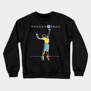 Volleyball Sport Crewneck Sweatshirt